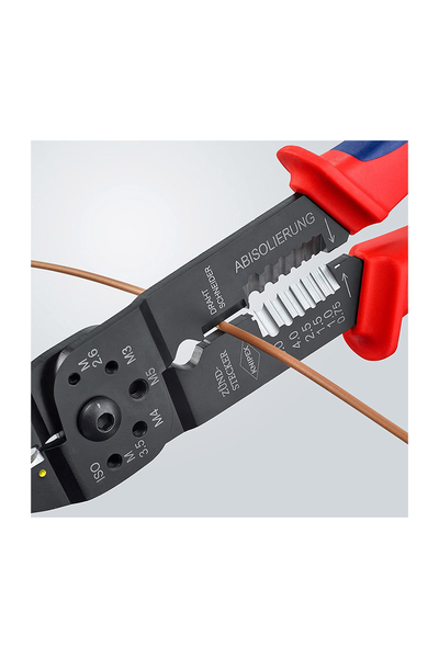 Knipex - Knipex 97 21 215 Papuç Sıkma ve Kablo Sıyırma Pensi Knipex 97 21 215 Papuç Sıkma ve Kablo Sıyırma Pensi - Thumbnail