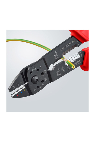 Knipex - Knipex 97 21 215 Papuç Sıkma ve Kablo Sıyırma Pensi Knipex 97 21 215 Papuç Sıkma ve Kablo Sıyırma Pensi - Thumbnail