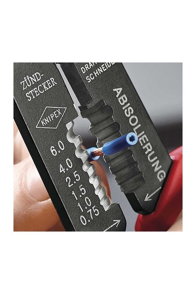 Knipex 97 21 215B Çok Fonksiyonlu Pabuç Sıkma ve Kablo Sıyırma Pensi - Thumbnail