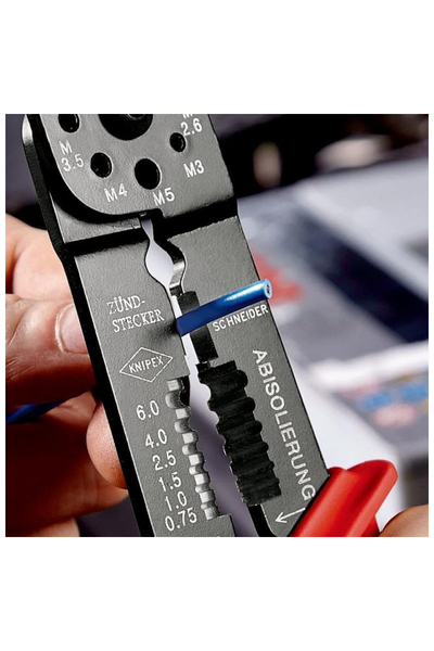 Knipex - Knipex 97 22 240 Pabuç Sıkma ve Kablo Sıyırma Pensi Knipex 97 22 240 Pabuç Sıkma ve Kablo Sıyırma Pensi - Thumbnail
