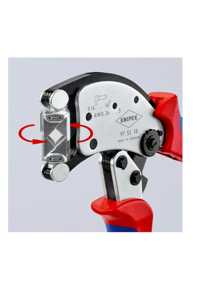 Knipex 97 53 18 TWISTOR16 Ayarlı Yüksük Sıkma Pensesi - Thumbnail