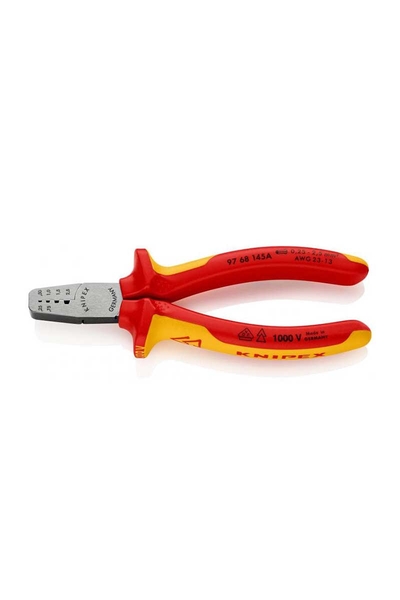 Knipex - Knipex 97 68 145 A VDE Yüksük Sıkma Pensi