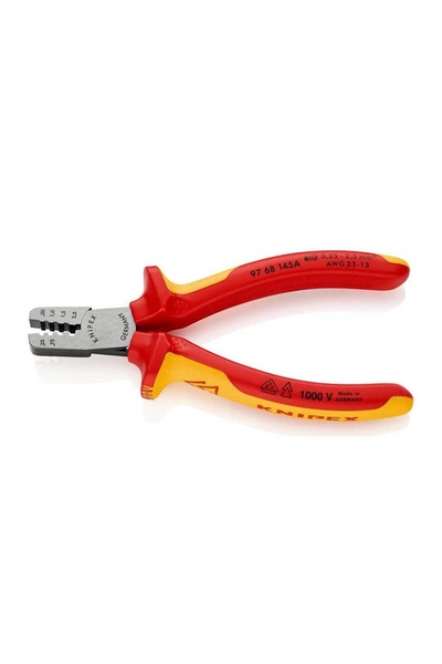 Knipex 97 68 145 A VDE Yüksük Sıkma Pensi - Thumbnail