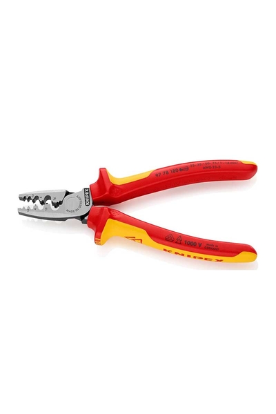 Knipex 97 78 180 VDE Yüksük Sıkma Pensi - Thumbnail