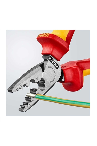 Knipex 97 78 180 VDE Yüksük Sıkma Pensi - Thumbnail