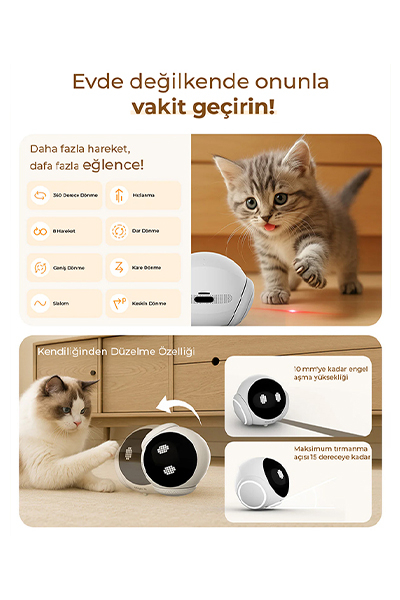 Magic S1 Mobil Kameralı Evcil Hayvan Robotu - Thumbnail