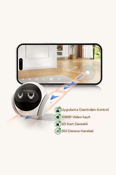 Magic S1 Mobil Kameralı Evcil Hayvan Robotu - Thumbnail