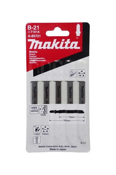 Makita A-85721 5 Adet B-21 Dekupaj Testere Bıçağı - Thumbnail