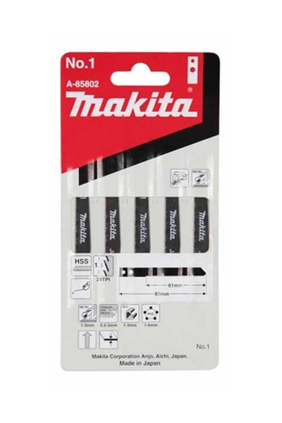 Makita A-85802 5 Adet No 1 Dekupaj Testere Bıçağı - Thumbnail