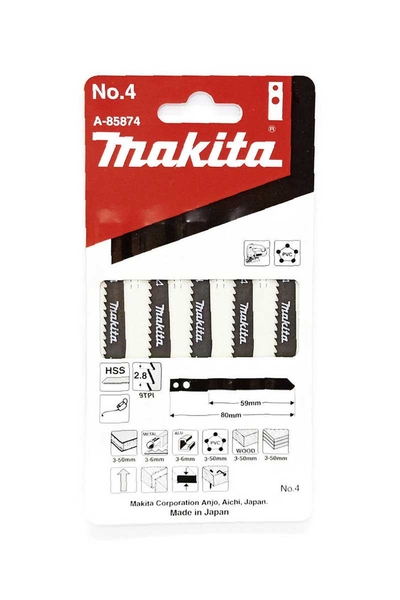 Makita A-85874 5 Adet No 4 Dekupaj Testere Bıçağı - Thumbnail