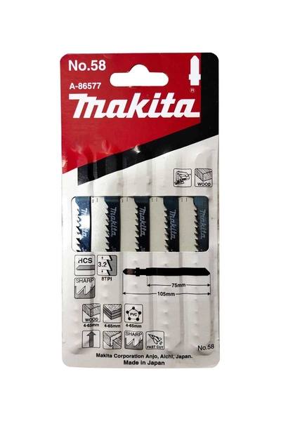 Makita A-86577 5 Adet No 58 Dekupaj Testere Bıçağı - Thumbnail (2)