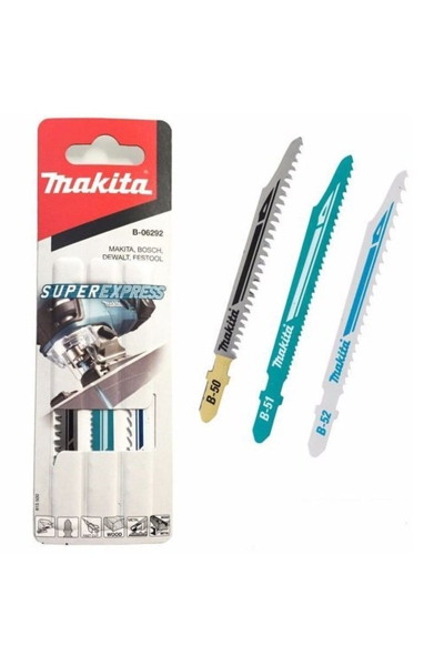 Makita Aksesuar - Makita B-06292 3lü Paket Dekupaj Testere Bıçak Seti Makita Aksesuar - Makita B-06292 3lü Paket Dekupaj Testere Bıçak Seti