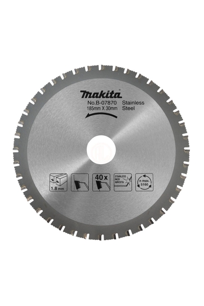 Makita Aksesuar - Makita B-07870 185mm 40 Diş Metal Kesme Daire Testere Makita Aksesuar - Makita B-07870 185mm 40 Diş Metal Kesme Daire Testere