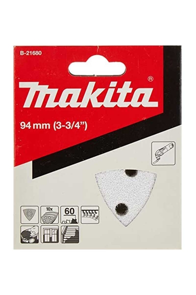 Makita Aksesuar - Makita B-21680 10 Adet 60 Kum Boya Üçgen Zımpara Makita B-21680 10 Adet 60 Kum Boya Üçgen Zımpara - Thumbnail