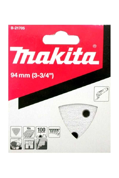 Makita Aksesuar - Makita B-21705 10 Adet 100 Kum Boya Üçgen Zımpara Makita B-21705 10 Adet 100 Kum Boya Üçgen Zımpara - Thumbnail