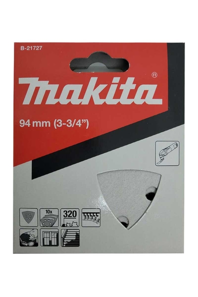 Makita Aksesuar - Makita B-21727 10 Adet 320 Kum Boya Üçgen Zımpara Makita B-21727 10 Adet 320 Kum Boya Üçgen Zımpara - Thumbnail
