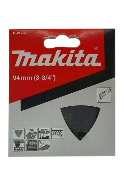 Makita Aksesuar - Makita B-21733 10lu Paket Taş Cam Üçgen Zımpara Seti Makita B-21733 10lu Paket Taş Cam Üçgen Zımpara Seti - Thumbnail