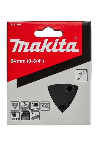 Makita Aksesuar - Makita B-21761 10 Adet 400 Kum Taş Cam Üçgen Zımpara Makita B-21761 10 Adet 400 Kum Taş Cam Üçgen Zımpara - Thumbnail