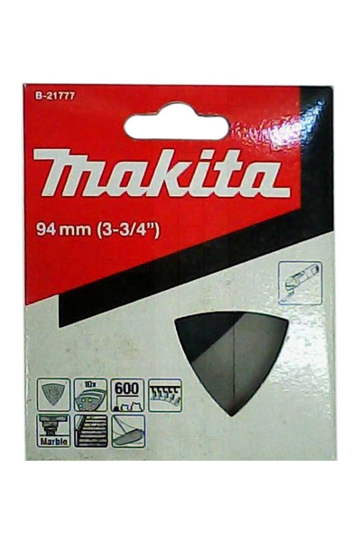 Makita Aksesuar - Makita B-21777 10 Adet 600 Kum Taş Cam Üçgen Zımpara Makita B-21777 10 Adet 600 Kum Taş Cam Üçgen Zımpara - Thumbnail