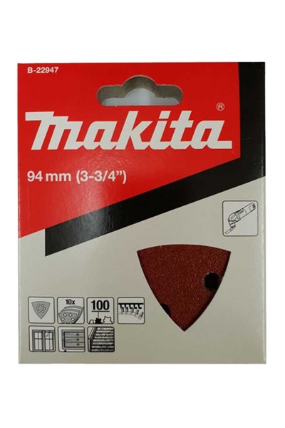 Makita Aksesuar - Makita B-22947 10 Adet 100 Kum Ahşap Üçgen Zımpara Makita B-22947 10 Adet 100 Kum Ahşap Üçgen Zımpara - Thumbnail