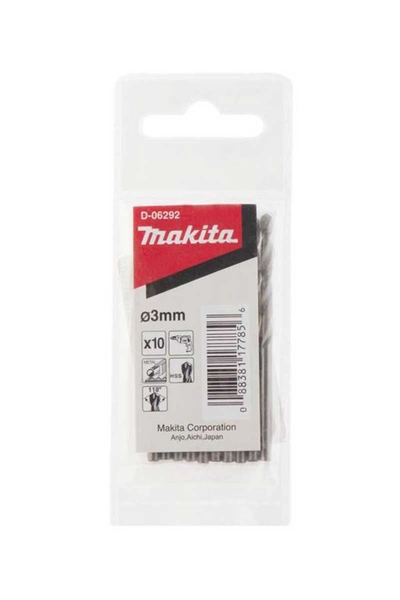 Makita Aksesuar - Makita D-06292 10 Adet 3.0x61mm HSS-G Metal Delme Matkap Ucu Makita D-06292 10 Adet 3.0x61mm HSS-G Metal Delme Matkap Ucu - Thumbnail