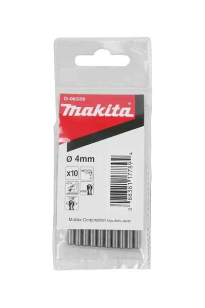 Makita Aksesuar - Makita D-06339 10 Adet 4.0x75mm HSS-G Metal Delme Matkap Ucu Makita D-06339 10 Adet 4.0x75mm HSS-G Metal Delme Matkap Ucu - Thumbnail