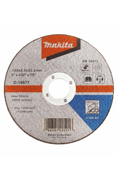 Makita Aksesuar - Makita D-18677 50 Adet 125x2.5mm Düz Flex Taş Makita Aksesuar - Makita D-18677 50 Adet 125x2.5mm Düz Flex Taş