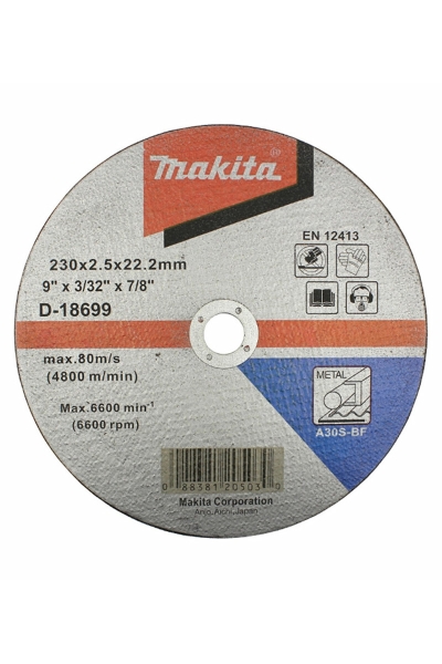 Makita Aksesuar - Makita D-18699 50 Adet 230x2.5mm Düz Flex Taş Makita Aksesuar - Makita D-18699 50 Adet 230x2.5mm Düz Flex Taş