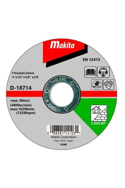 Makita Aksesuar - Makita D-18714 50 Adet 115x3mm Düz Flex Taş Makita Aksesuar - Makita D-18714 50 Adet 115x3mm Düz Flex Taş