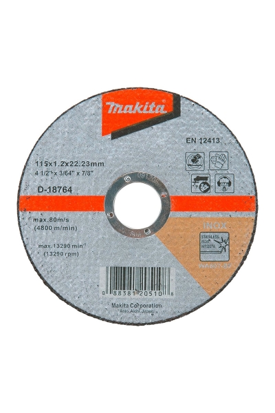 Makita Aksesuar - Makita D-18764 100 Adet 115x1.2mm İnce Düz Flex Taş Makita Aksesuar - Makita D-18764 100 Adet 115x1.2mm İnce Düz Flex Taş