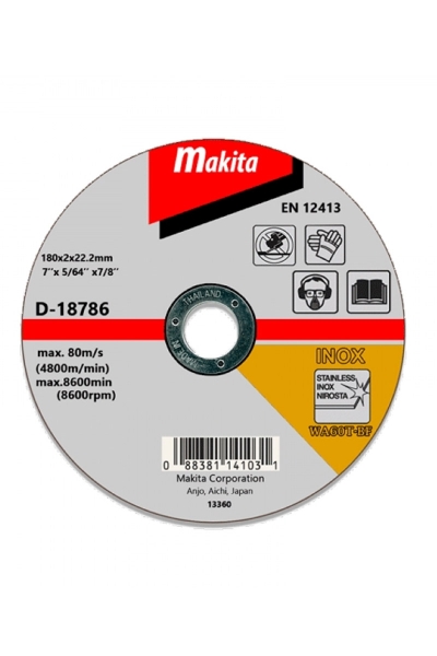Makita Aksesuar - Makita D-18786 50 Adet 180x2mm İnce Düz Flex Taş Makita Aksesuar - Makita D-18786 50 Adet 180x2mm İnce Düz Flex Taş