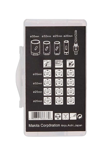 Makita Aksesuar - Makita D-34855 5 Parça Bi Metal Delik Testere Panç Uç Seti Makita D-34855 5 Parça Bi Metal Delik Testere Panç Uç Seti - Thumbnail