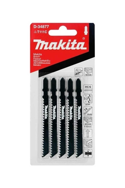 Makita Aksesuar - Makita D-34877 5 Adet Dekupaj Testere Bıçağı (1) Makita Aksesuar - Makita D-34877 5 Adet Dekupaj Testere Bıçağı (1)
