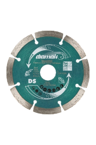 Makita Aksesuar - Makita D-61123 115mm Segmanlı Elmas Testere Makita Aksesuar - Makita D-61123 115mm Segmanlı Elmas Testere