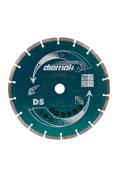 Makita Aksesuar - Makita D-61145 230mm Segmanlı Elmas Testere Makita Aksesuar - Makita D-61145 230mm Segmanlı Elmas Testere