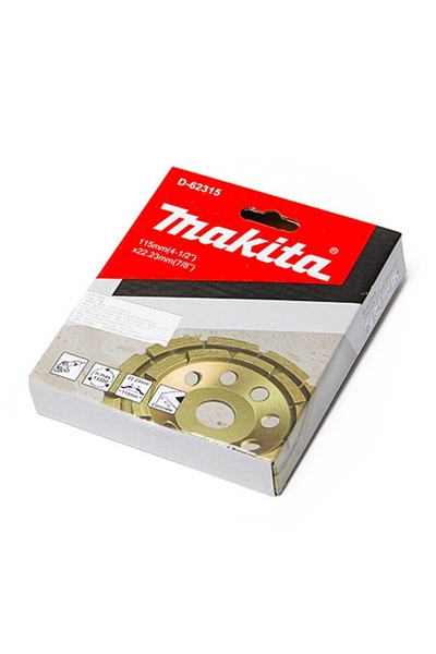 Makita D-62315 115x8.7mm Çift Sıra Elmas Çanak Disk - Thumbnail