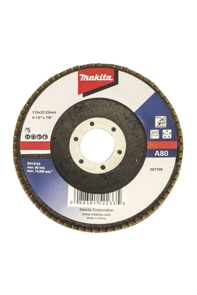 Makita D-63454 10 Adet 115mm A80 Kum Flap Disk - Thumbnail