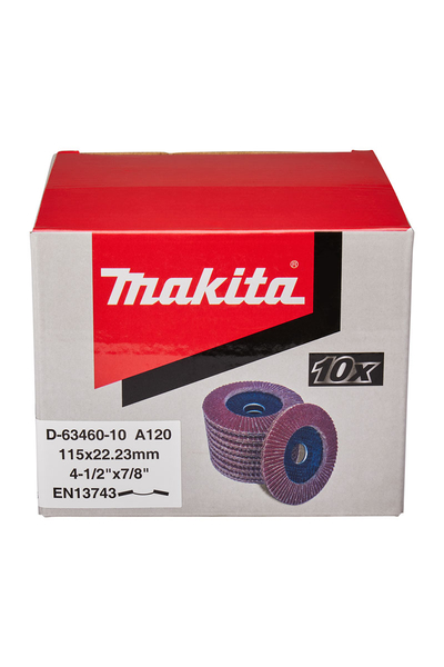 Makita D-63460 10 Adet 115mm A120 Kum Flap Disk - Thumbnail