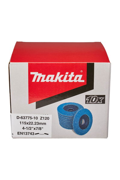 Makita D-63775 10 Adet 115mm Z120 Kum Flap Disk - Thumbnail
