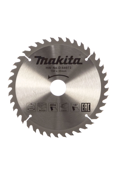 Makita Aksesuar - Makita D-64973 190mm 40 Diş ATB Daire Testere