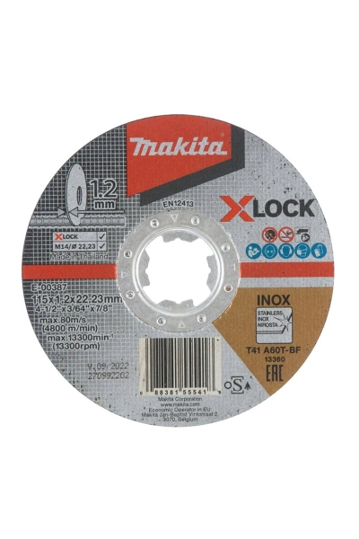 Makita Aksesuar - Makita E-00387 50li 115x1.2mm A60T Düz İnox Kesme Makita Aksesuar - Makita E-00387 50li 115x1.2mm A60T Düz İnox Kesme