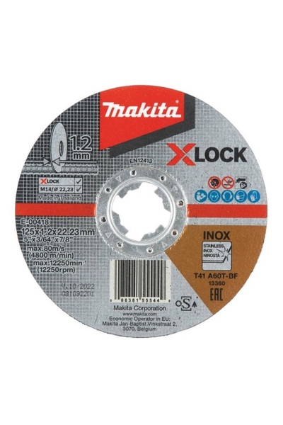 Makita Aksesuar - Makita E-00418 50li 125x1.2mm A60T Düz İnox Kesme Makita Aksesuar - Makita E-00418 50li 125x1.2mm A60T Düz İnox Kesme