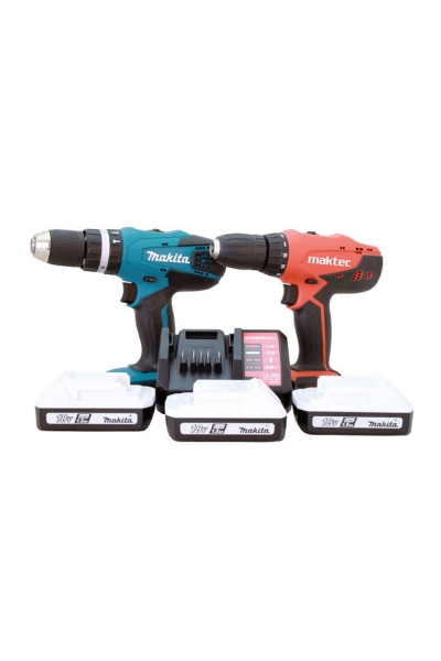 Makita - Makita HP457DWE3 18V Li Üç Akülü Şarjlı Darbeli Matkap Vidalama