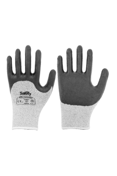 MaxSafety - Max Safety FOFLEX-334-8 No 8 HPPE Astarlı 3/4 Köpük Nitril Kaplı Kesilmeye Dirençli İş Eldiveni