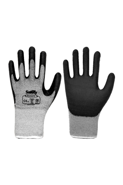 MaxSafety - Max Safety PU-CUT5-8 No 8 PU Kaplı Kesilmeye Dirençli İş Eldiveni