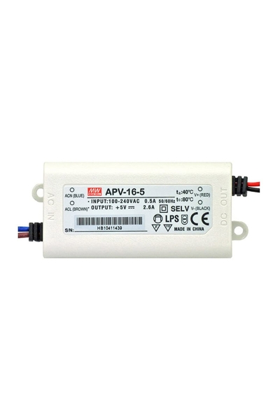Mean Well - Mean Well APV-16-5 16W 5V 2.6A Led Sürücü