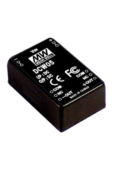 Mean Well DCW05A-05 50-500mA, 5W Yalıtılmış DC/DC Dönüştürücü