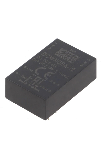 Mean Well DCWN06A-12 6W 9-18VDC +-12VDC 250mA DIP Regüleli Çift Çıkışlı İzole Dönüştürücü
