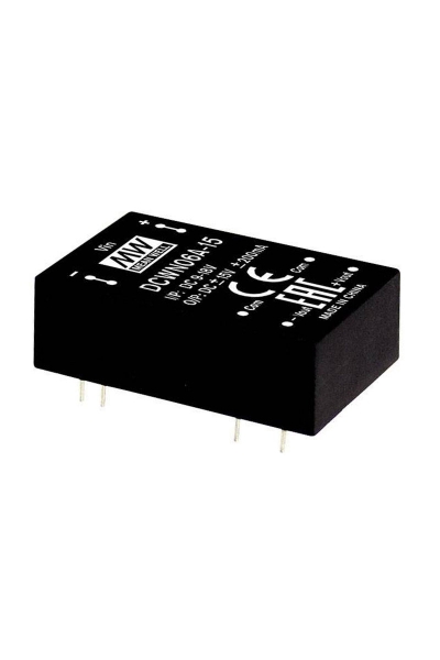 Mean Well DCWN06A-15 6W 9-18VDC +-15VDC 200mA DIP Regüleli Çift Çıkışlı İzole Dönüştürücü
