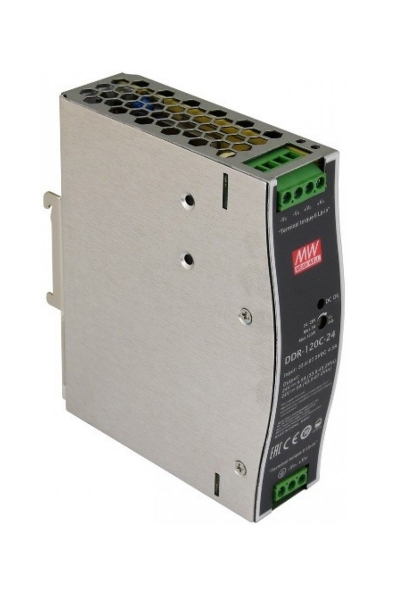Mean Well - Mean Well DDR-120C-24 120W DIN Ray Sistem Yalıtılmış DC/DC Dönüştürücü